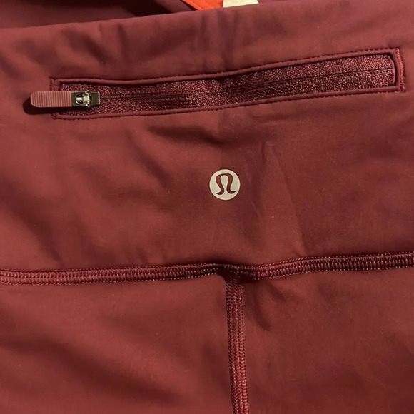 Lululemon Zip The Line Crop Deep Ruby  Coral Size 12 - Picture 15 of 16